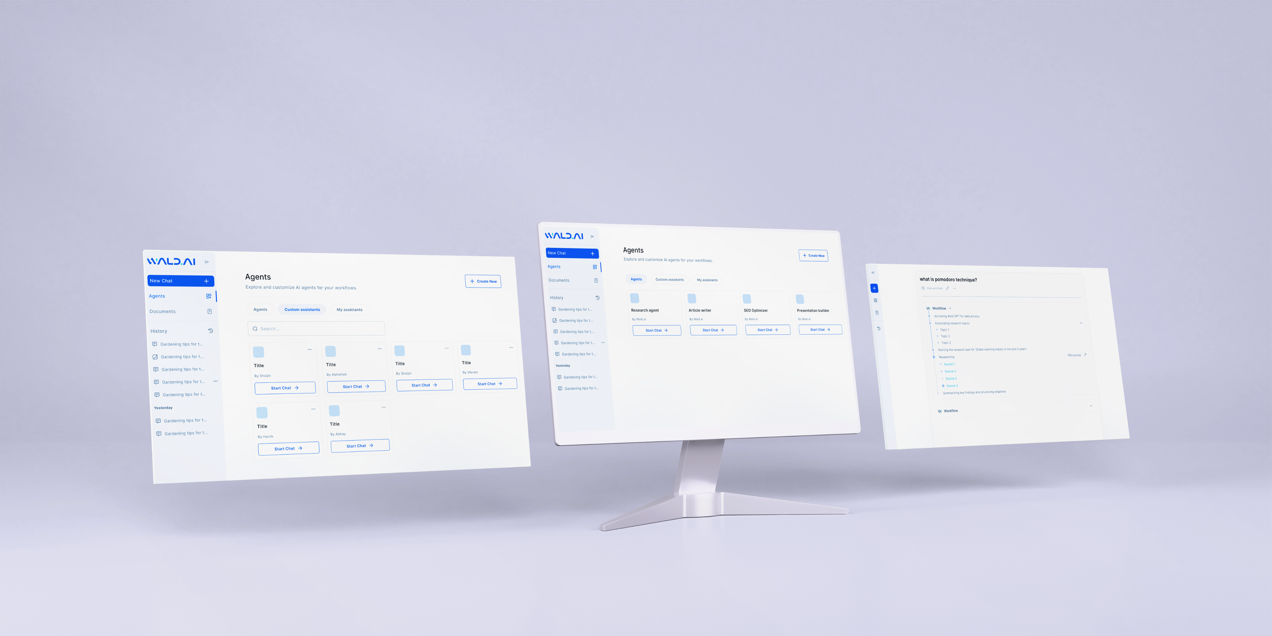Wald.ai brand and interface