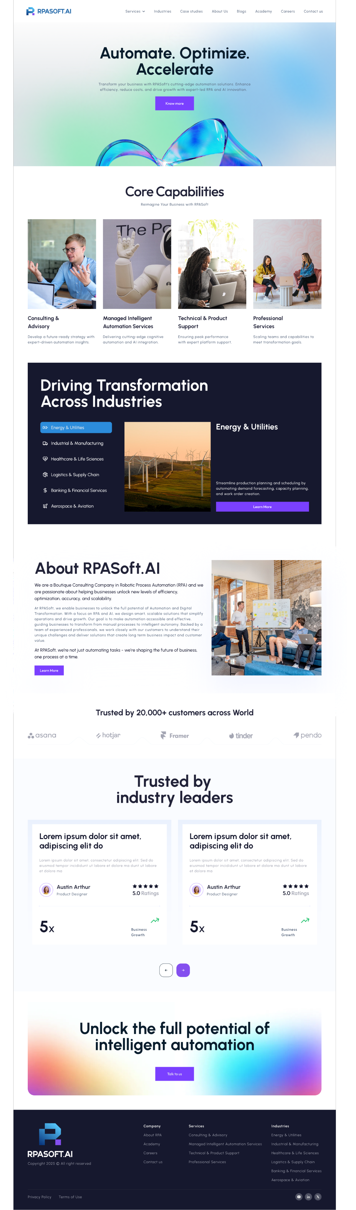 RPASoft redesigned website